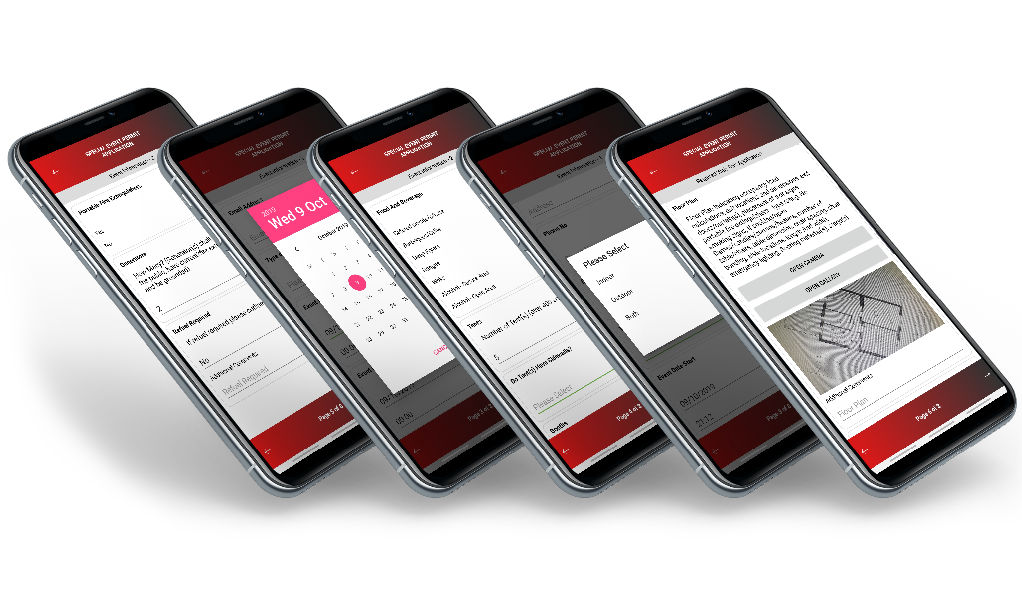 Examples of Incident Command Forms on the PlatForms Mobile app. Operational Assurance & Incident Command displayed on mobile devices